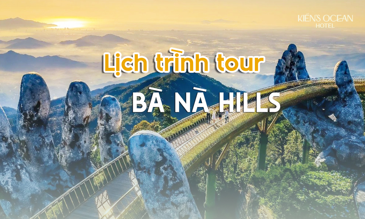 Khám phá lịch trình chi tiết tour Bà Nà Hills Đà Nẵng cùng vô số trải nghiệm không thể bỏ qua: Cầu Vàng, Làng Pháp, đến các khu vui chơi giải trí sôi động như Fantasy Park, và cả không gian văn hóa, tâm linh tại chùa Linh Ứng, hầm rượu Debay... Trọn gói, giá hấp dẫn, khởi hành từ Kiến Ocean Hotel Đà nẵng.