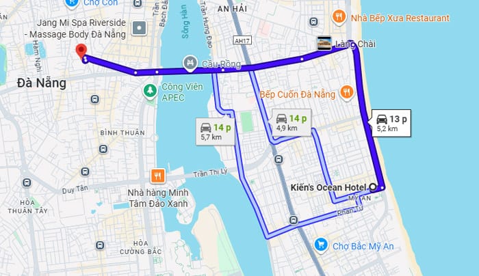 Di chuyển đến chùa Pháp Lâm Đà Nẵng