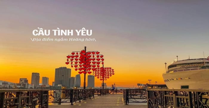 Ngắm hoàng hôn Đà Nẵng ở Cầu Tình Yêu