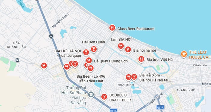 Quán bia hơi ở khu vực Liên Chiểu Đà Nẵng