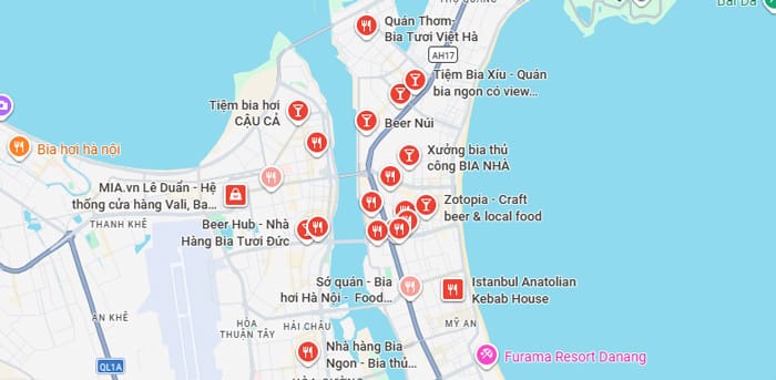 Quán bia hơi đà nẵng khu vực sơn trà